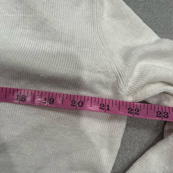 [M]Eileen Fisher White Organic Linen Women's Open Cardigan - Picture 5 of 9
